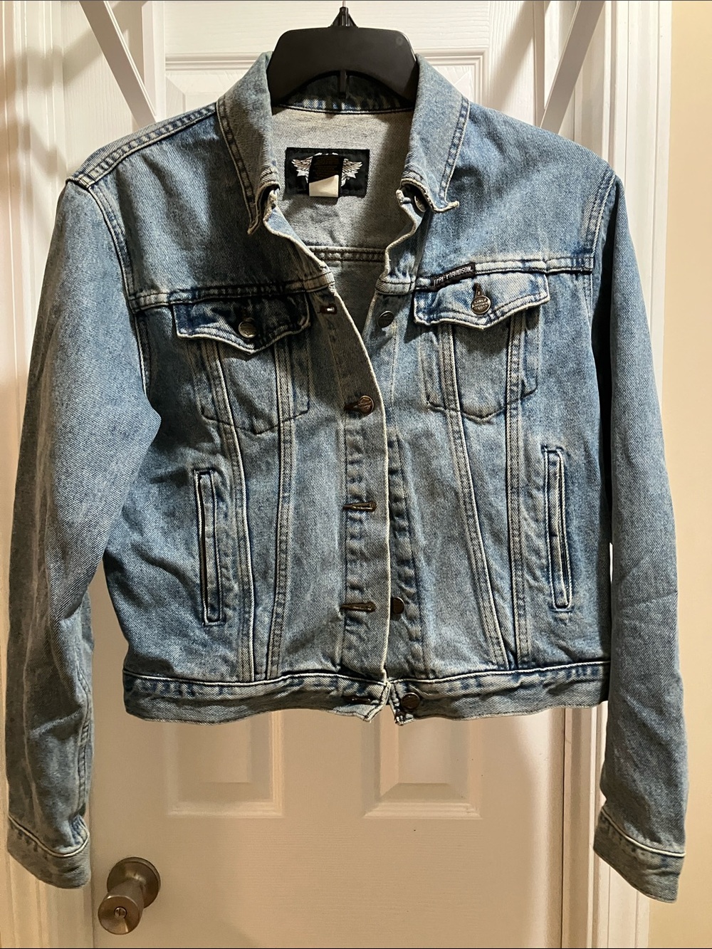 Harley-Davidson Light Blue Denim Jean Jacket - Women's Medium